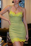 Lace and Lime Mini Dress