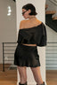 Samantha in Satin Crop Top