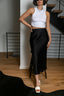 Just a Sensation Satin Midi Skirt
