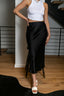 Just a Sensation Satin Midi Skirt