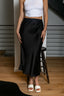 Just a Sensation Satin Midi Skirt