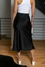 Just a Sensation Satin Midi Skirt