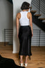 Just a Sensation Satin Midi Skirt