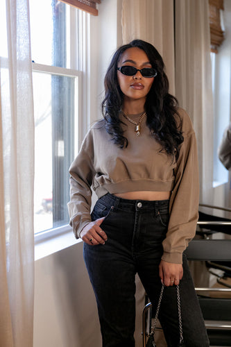 Set to Go Cropped Sweatshirt