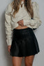 Play the Game Mini Leather Skirt