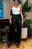 Lace Me Up Leather Pants