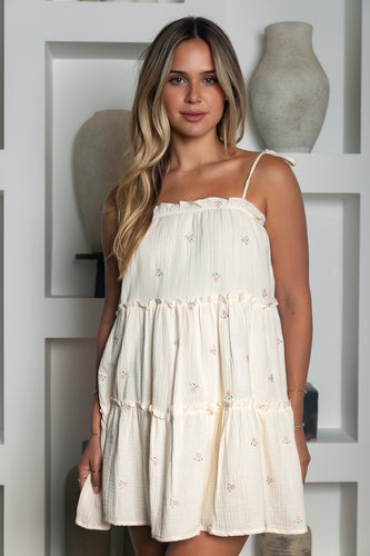 Kept it Cute Embroidered Mini Dress