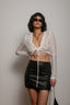 Lace Me Up in Leather Mini Skirt