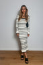 Stripe it Out Maxi Knit Dress