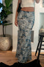 Feeling Blue in Floral Maxi Skirt