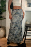 Feeling Blue in Floral Maxi Skirt