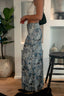 Feeling Blue in Floral Maxi Skirt