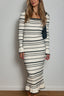 Stripe it Out Maxi Knit Dress