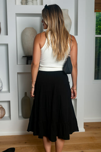 Tier it Is Midi Skirt