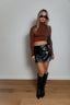 In Love with Leather Mini Skirt