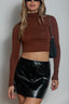 In Love with Leather Mini Skirt