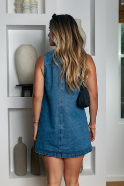Delivered in Denim Mini Dress
