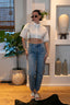 Buttoned in Business Crop Top