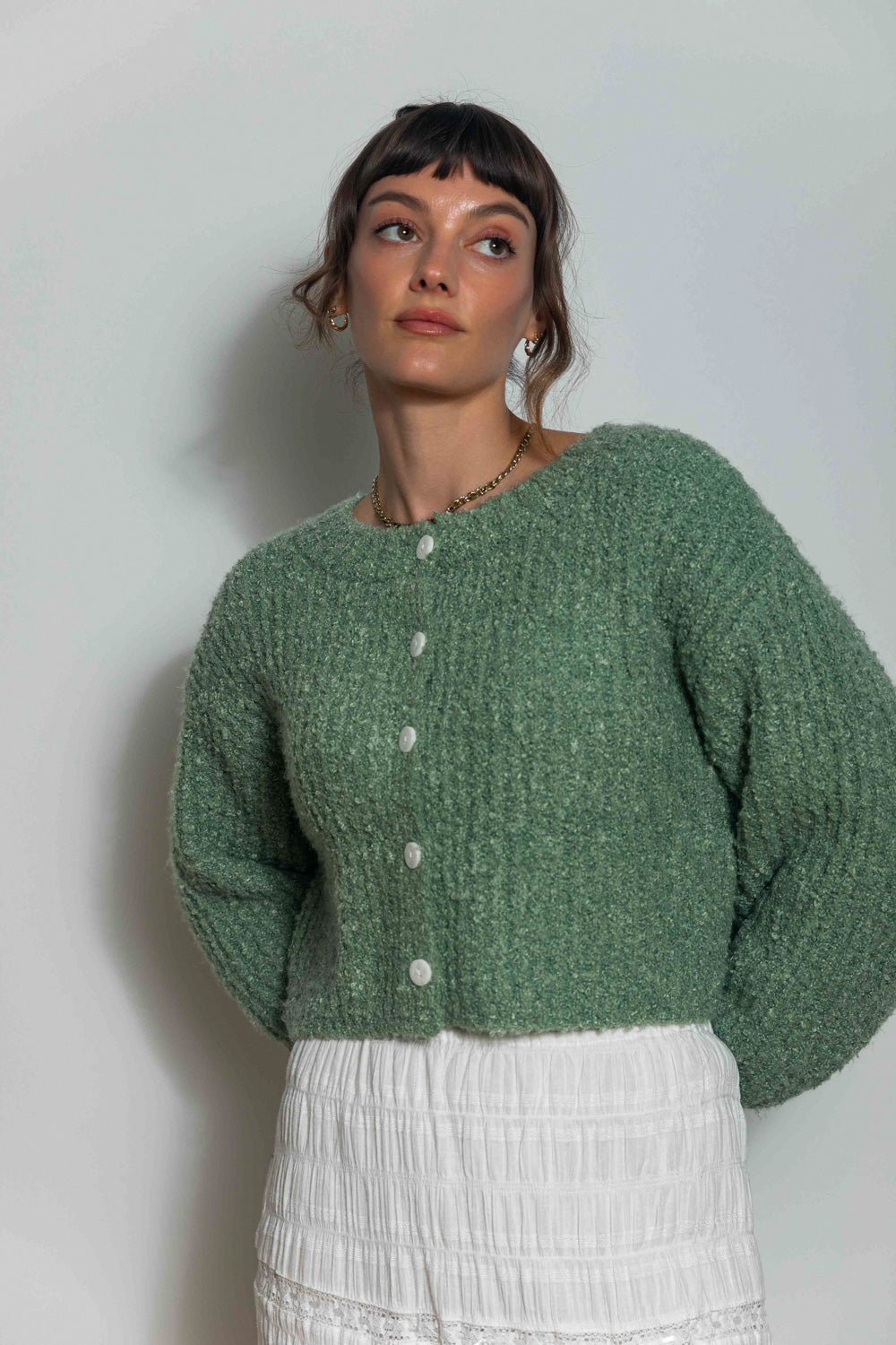 トップス Twinkle knit cardigan GOTS Certified Organic Cotton Raglan Sleeve Cardigan – ALIYA WANEK