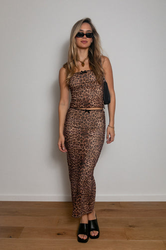 Leopard to Think About Midi Skirt