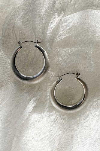 Classic Chunky Hoop in Silver