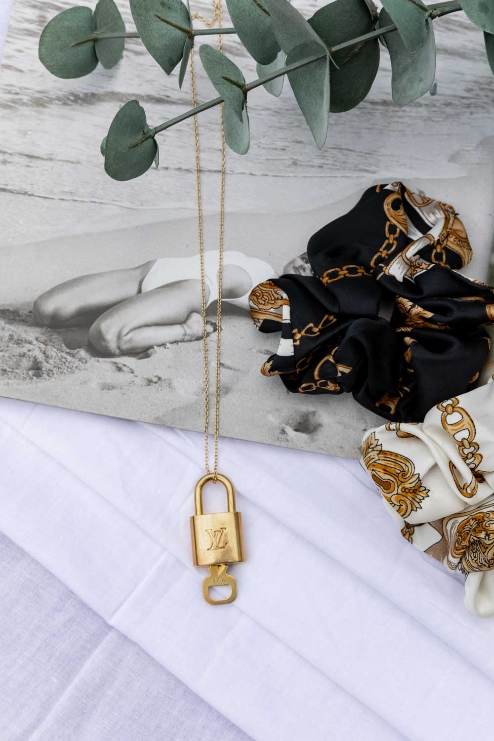 Louis Vuitton Luggage Lock Necklace-Junkyard Chic Chain